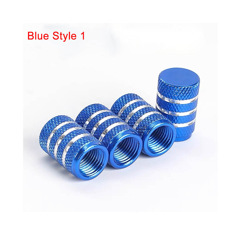 (Blue Style 1) Aluminum Car Wheel Tires Valves Tyre Stem Air valve Caps Airtight Cover-image-OPC-PF96S6Q-NEW