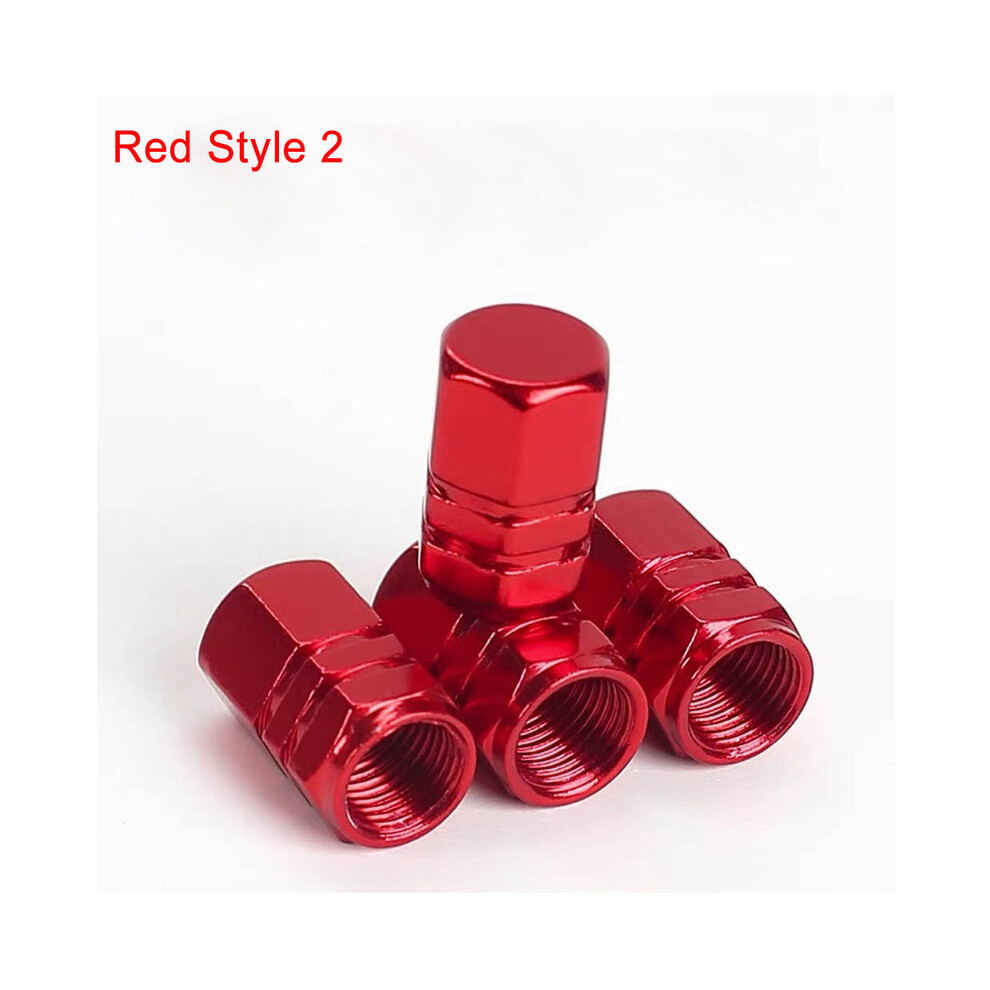 (Red Style 2) Aluminum Car Wheel Tires Valves Tyre Stem Air valve Caps Airtight Cover-image-OPC-PF96S6V-NEW