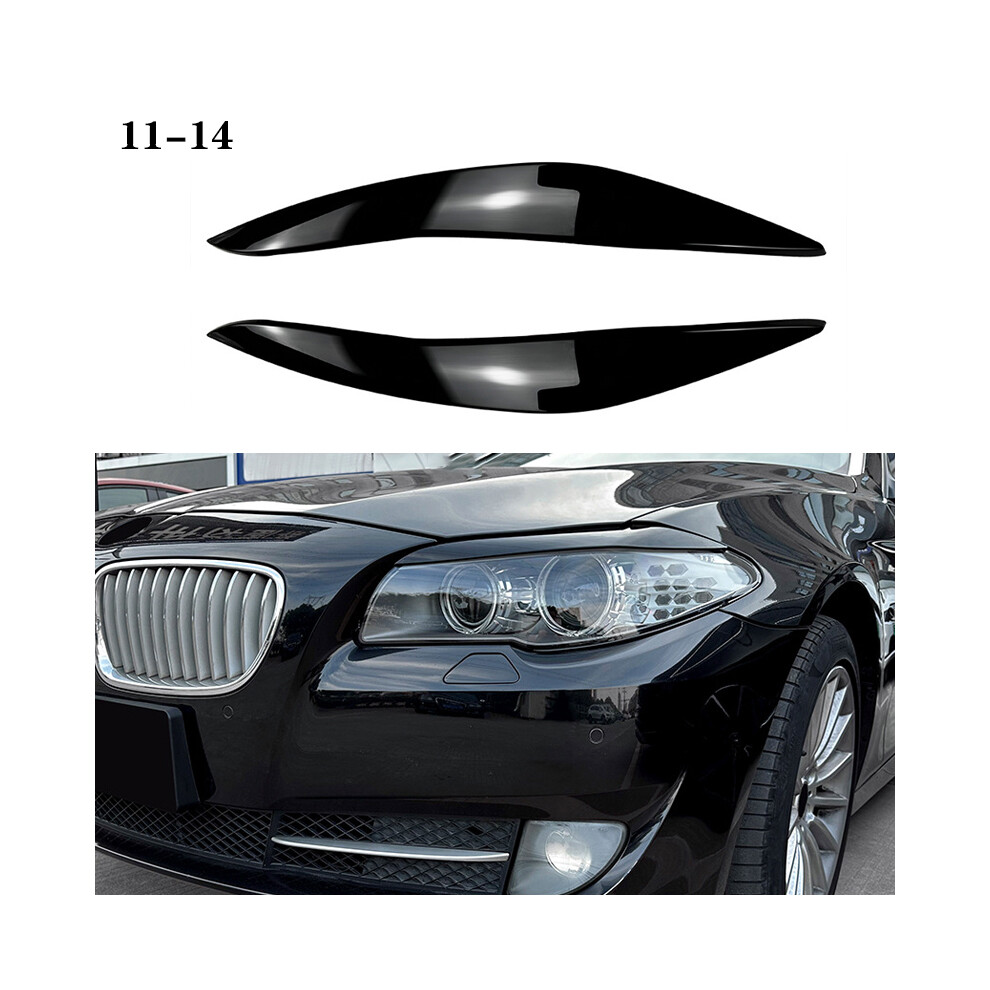 (Gloss 11-14) For Bmw 5 Series F10 F11 F18 535I 525I 520I 530I Car Headlight Eyebrow Black 9486291617249