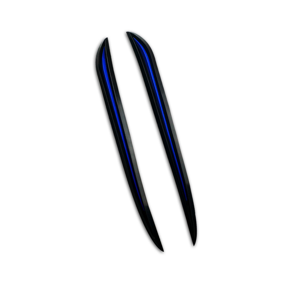 (2Pcs Blue) Car Bumper Protector Corner Guard Scratch Strip Pvc Universal Car Fender Black/Blue 9486291618239