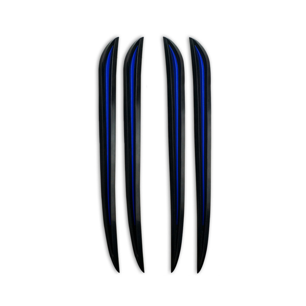 (4Pcs Blue) Car Bumper Protector Corner Guard Scratch Strip Pvc Universal Car Fender Black/Blue 9486291618277