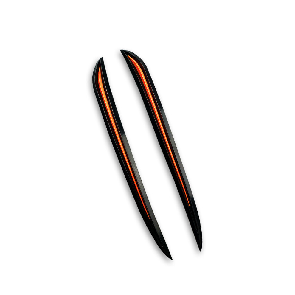 (2Pcs Orange) Car Bumper Protector Corner Guard Scratch Strip Pvc Universal Car Fender Black/Orange 9486291618246