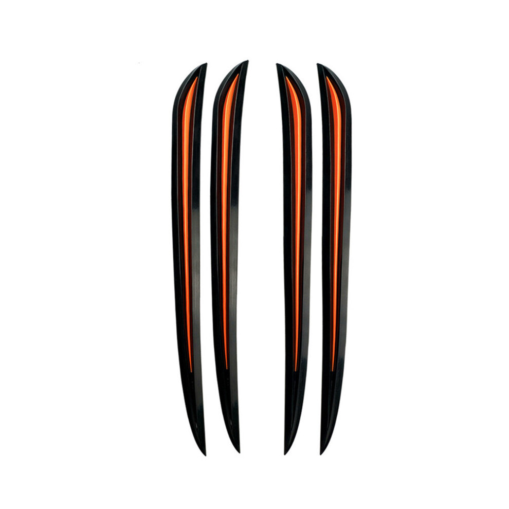(4Pcs Orange) Car Bumper Protector Corner Guard Scratch Strip Pvc Universal Car Fender Black/Orange 9486291618284