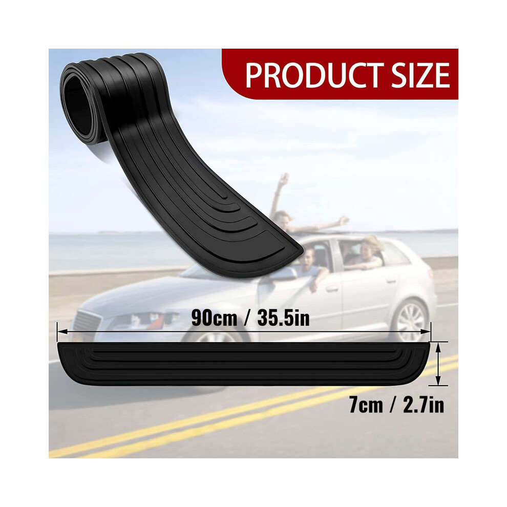 (90Cm X 7Cm) Anti-Scratch Car Trunk Door Sill Plate Protector Universal Rear Bumper 9486291618574