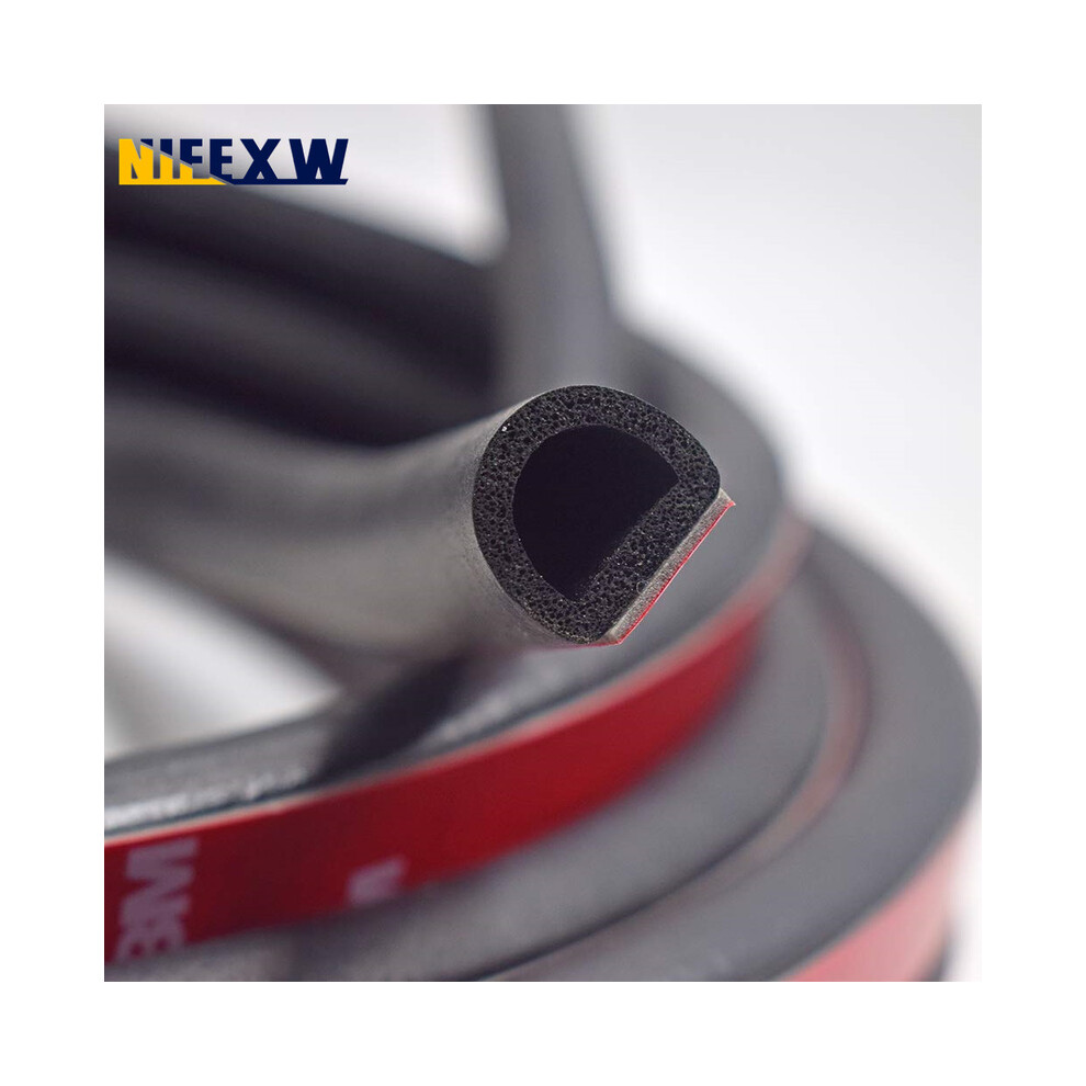 (8 Meter) Universal Rubber Door Seal Strip D-Shape Door Seal Weather Stripping Rubber 9486291619472