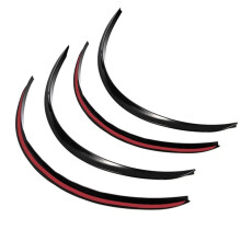 (Black 4pcs) Universal Auto Truck Body Fender Flares 2pcs/4pcs Rubber Wheel Eyebrow