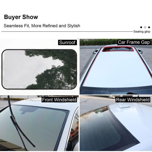(14MM X 2M) 14/19mm Car Windshield Weather Strip Auto Window Edge Windshield Rubber 2