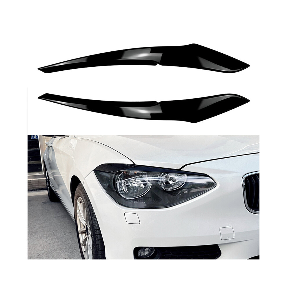 (Gloss ) Gloss Car Head Eyebrow Eyelid Lamp Eyebrows Carbon Fiber Black/Light 9486291620584