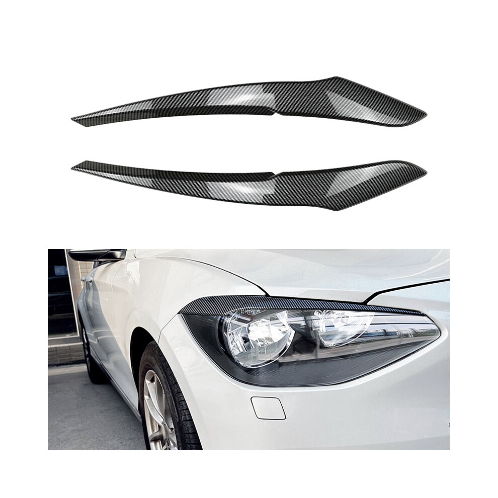 (Carbon Fiber) Gloss Car Head Eyebrow Eyelid Lamp Eyebrows Carbon Fiber Black/Light 9486291620577