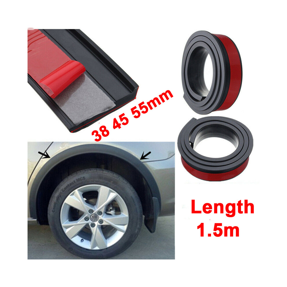 (45Mm) 38 45 55Mm Universal Car Wheel Fender Flare Strip Extension Flares Arch Black 9486291620539