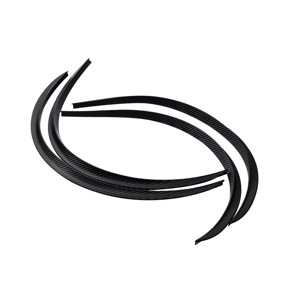 (Carbon Fiber) Universal 4Pcs Car Truck Body Fender Flare Rubber Wheel Arches Eyebrow 9486291621284