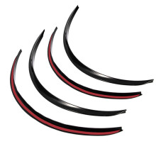 (Glossy Black) Universal 4PCS Car Truck Body Fender Flare Rubber Wheel Arches Eyebrow