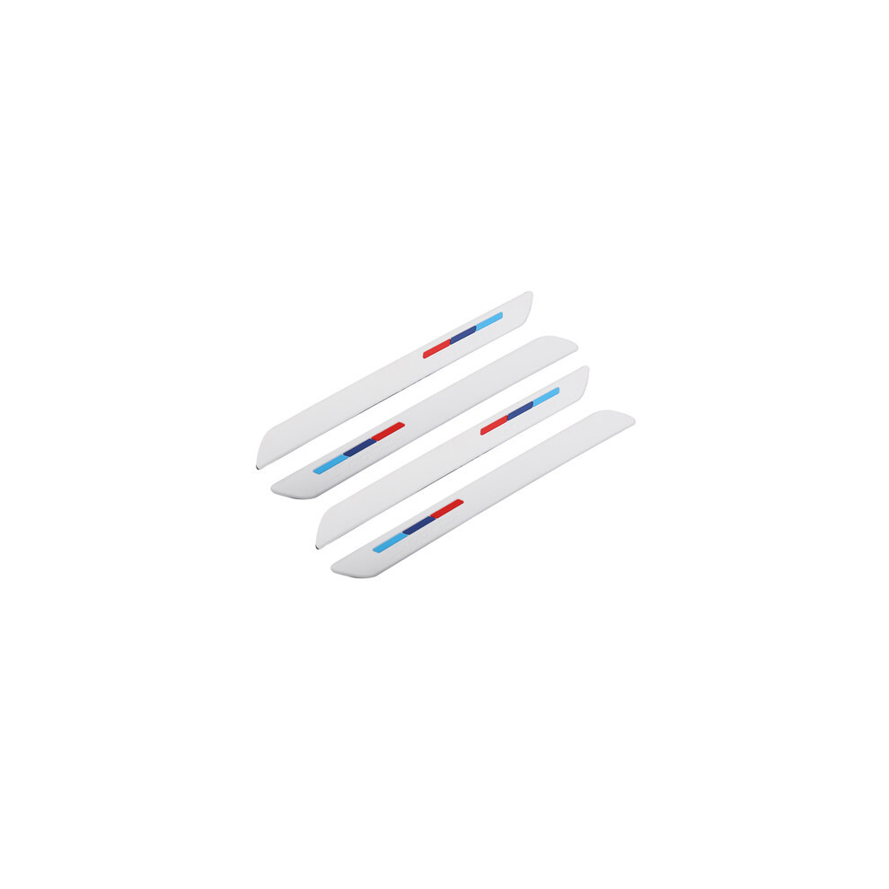 ( 4Pcs) Universal Car Front Rear Bumper Protector Corner Guard Scratch Strip Sticker White 9486291622946