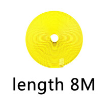 (8m-yellow) 8 Meters Car Wheel Rim Blades Protector Line Tire Guard Decorative Strip