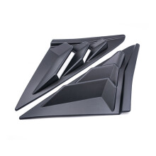 (Matte Black) PAIR Rear Side Window Louvers Shutter ABS Air Vent Scoop Shades Cover