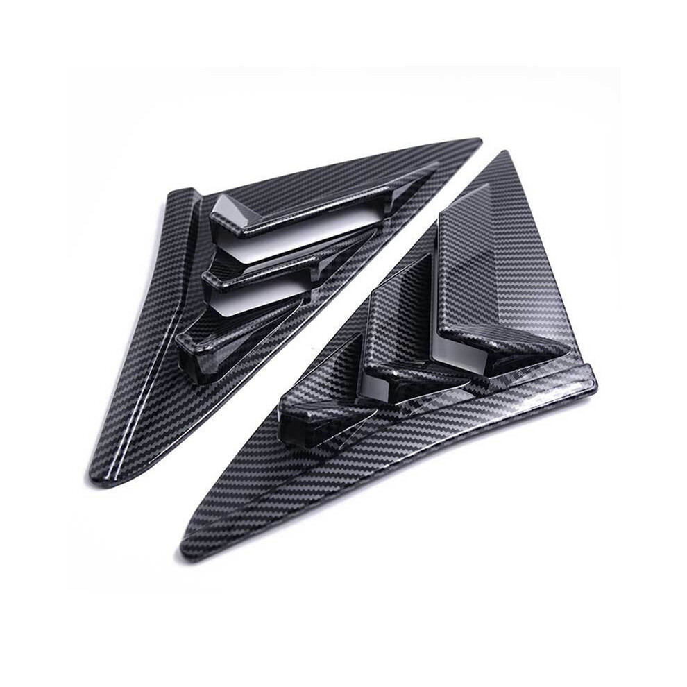 (Carbon Fiber Look) Pair Rear Side Window Louvers Shutter Abs Air Vent Scoop Shades Cover 9486291622731