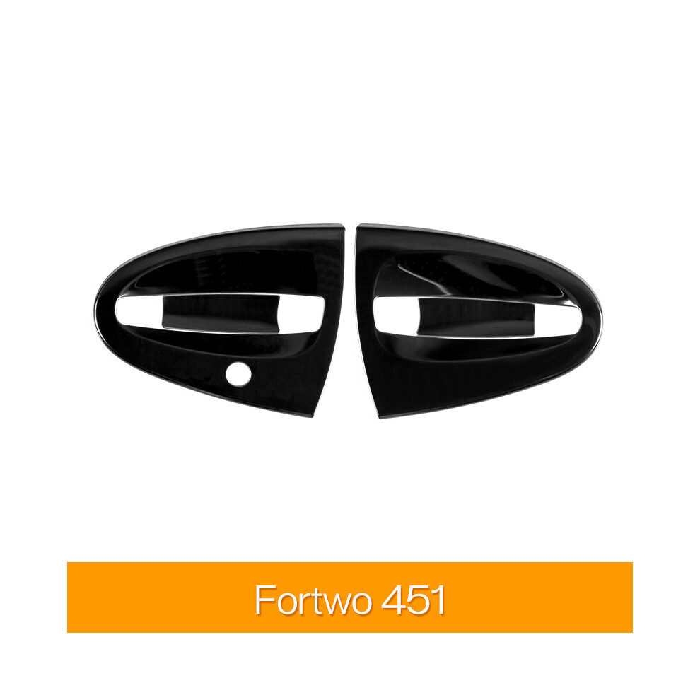 (Black) For Smart Fortwo 451 2005 Car Sticker Door Handle Door Bowl Protection Black 9486291625008