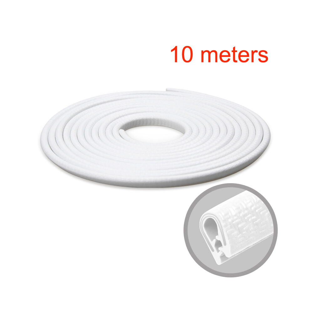(10Meters ) Car Door Protector Decortaion Strip Universal Auto Door Edge Bumper Protector White 9486291627156