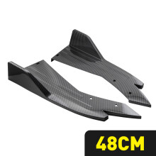 (Carbon Fiber) 1Set Carbon Fiber Car universal Rear Bumper Lip Wing Side Skirt Separator