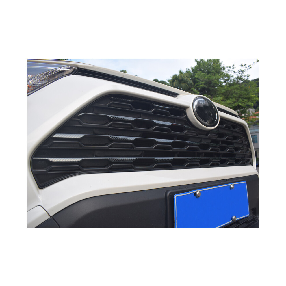 (Carbon) Front Grille Cover Trim Molding Chrome Protector Sticker For Toyota Rav4 9486291627859