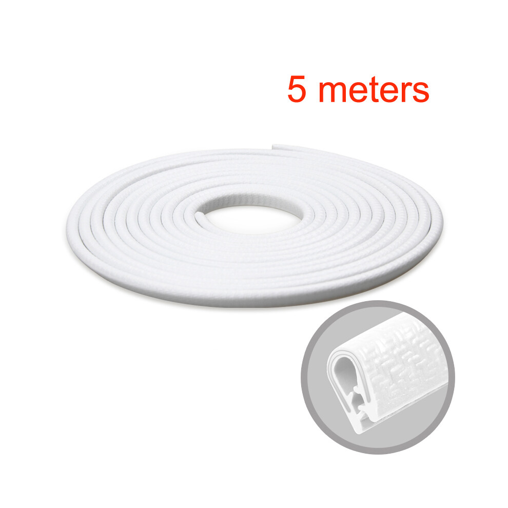 (5Meters ) Car Door Edge Protector Strip Universal Auto Door Bumper Anti-Scratch White 9486291627620