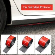 (3cmX5m) Car Side Skirts Extensions Splitters Body Apron Lip Carbon Fiber Car Trim