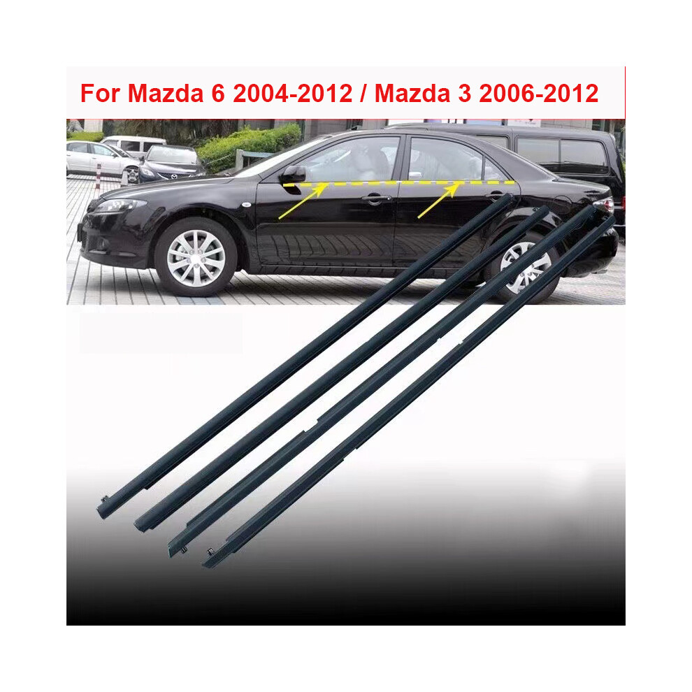 (For Mazda 6) Car Window Weatherstrip Seal Belt Trim Sealing Strips For Mazda 6 2004-2012 9486291630415