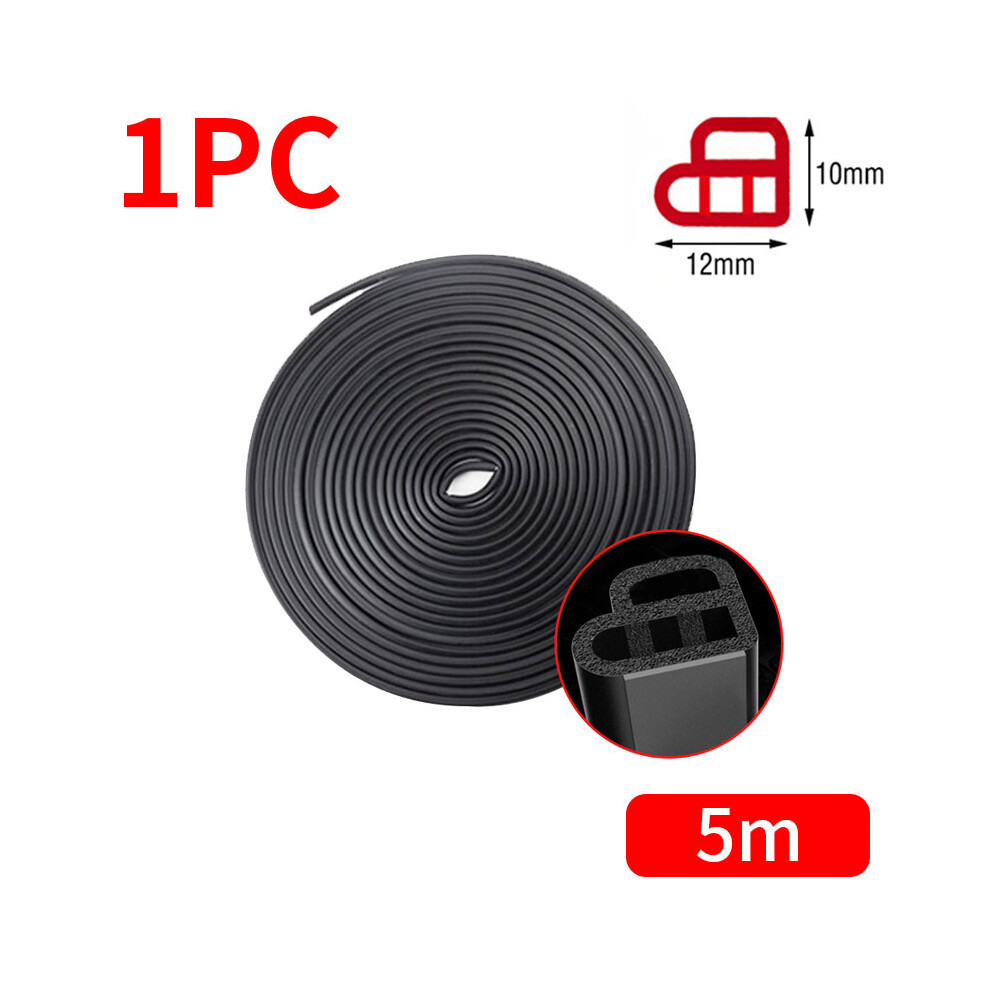 (L Type 5M) Car Door Rubber Seal Strip Double-Layer Weatherstrips Soundproof Waterproof 9486291628412