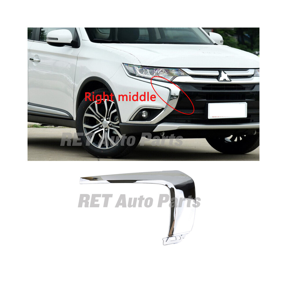 (Right Middle) Car Front Bumper Chrome Molding Strip For Mitsubishi Outlander 3 2016 9486291629990
