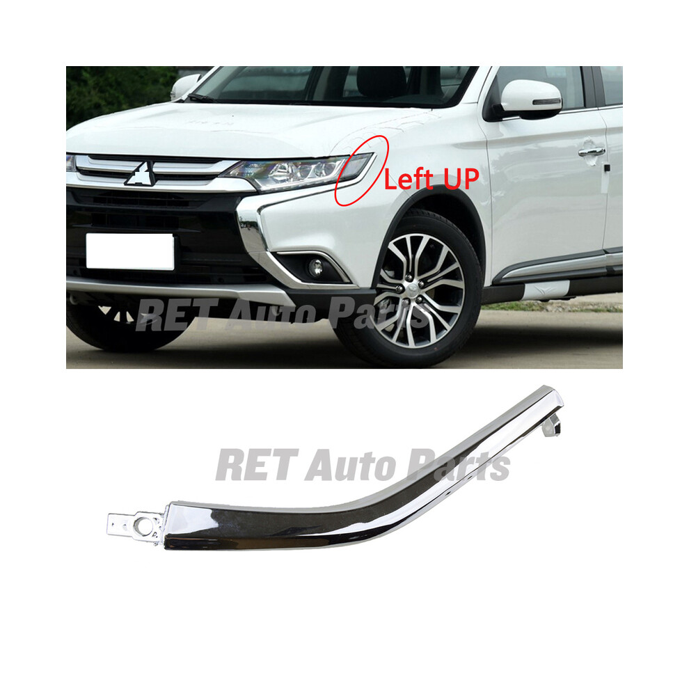 (Left Up) Car Front Bumper Chrome Molding Strip For Mitsubishi Outlander 3 2016 9486291629969