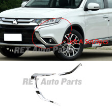 (Left A Set 3pcs) Car Front Bumper Chrome Molding Strip For Mitsubishi Outlander 3 2016