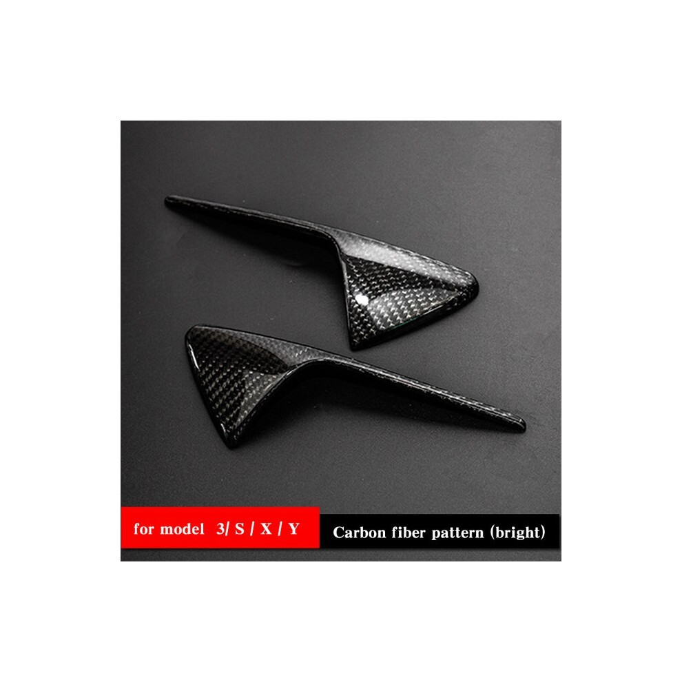 (Glossy Carbon) Real Carbon Fiber Body Camera Case For Tesla Model 3 Accessories Logo 9486291524615