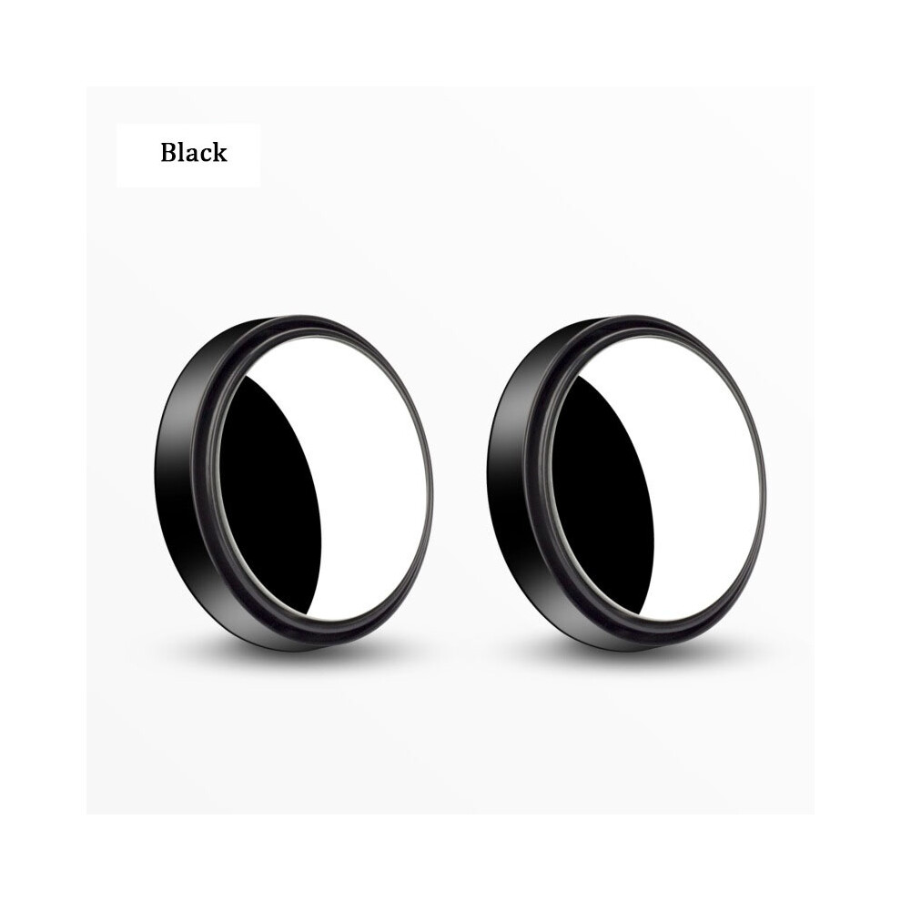 ( Set) 2Pcs Car Blind Spot Mirror Frameless Auxiliary Rearview Mirror Auto Motorcycle Black 9486291531347
