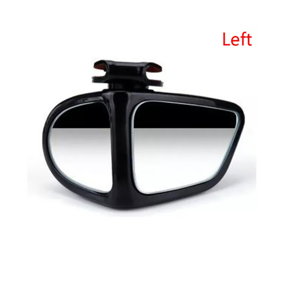 (-L) Blind Spot Mirror, Wide Angle Rear View Mirror 360 Degree Rotation Universal Black 9486291531835