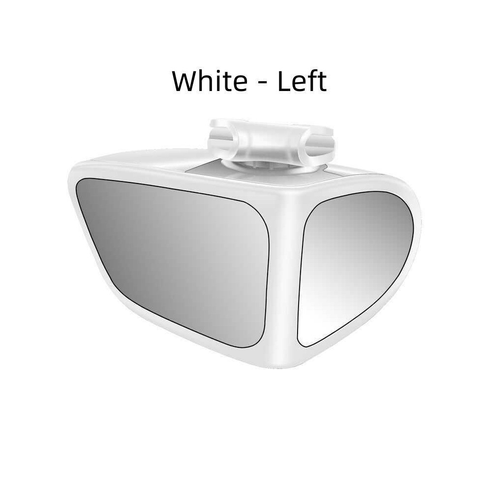 (-L) Blind Spot Mirror, Wide Angle Rear View Mirror 360 Degree Rotation Universal White 9486291531873