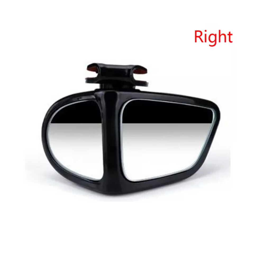 (-R) Blind Spot Mirror, Wide Angle Rear View Mirror 360 Degree Rotation Universal Black 9486291531842