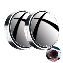 (Sliver suction cup A) New 2 Pcs Car Suction Cup Mount Auxiliary Rearview Mirror 360 Degree Rotating