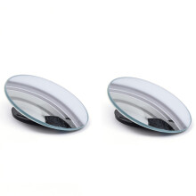 (2pcs Frameless C) New 2 Pcs Car Suction Cup Mount Auxiliary Rearview Mirror 360 Degree Rotating