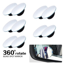 (5 pairs-Mirror) Wide Angle 360 Degree Adjustable Clear Rearview Mirror Safety Driving