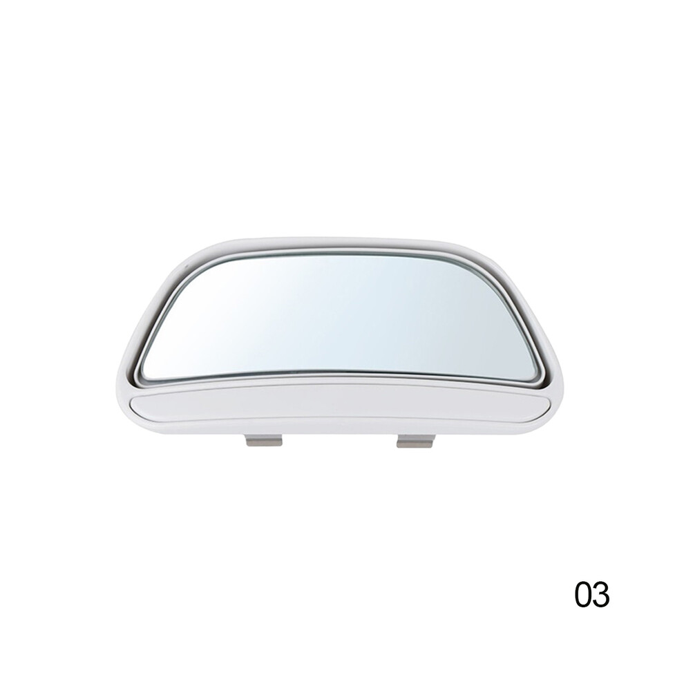 (White) Universal Hd Car Rearview Mirror View Auxiliary Blind Spot Mirror Adjustable White 9486291532498