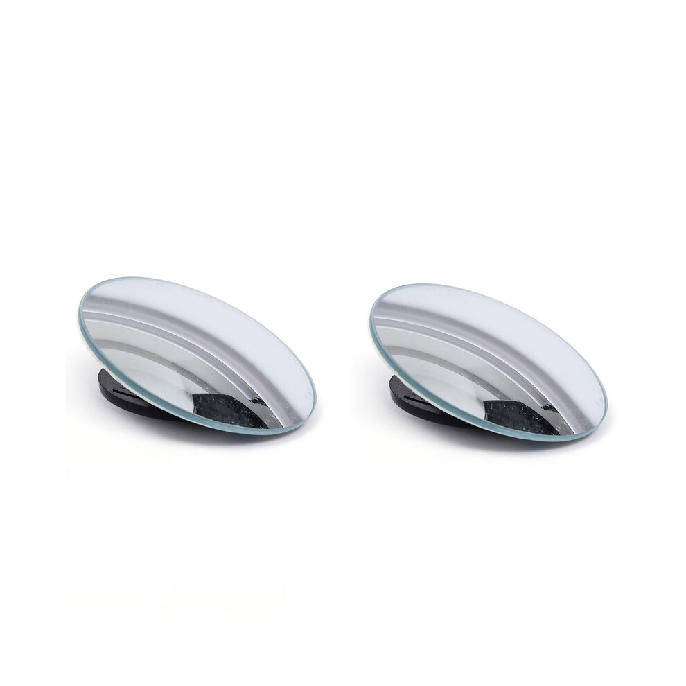 (2Pcs Round Mirrors) 2Pcs Car Blind Spot Mirrors Frameless 360 Degree Rotating Auxiliary Rearview 9486291533471