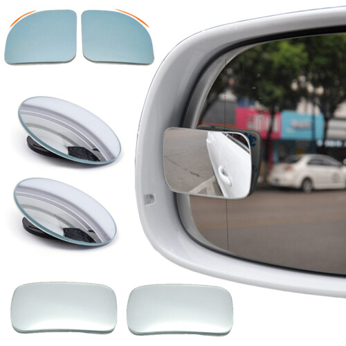 (1pc) Frameless Car Blind Spot Mirror Wide Angle 360 Degree Adjustable Universal 1