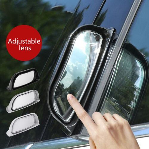 (Back) Universal Car Rear View Mirror Wide-angle Blind Spot Mirror B Pillar Rear 1
