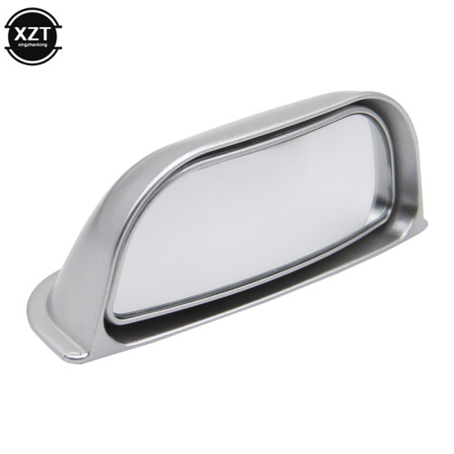(Silver) Universal Car Rear View Mirror Wide-angle Blind Spot Mirror B Pillar Rear