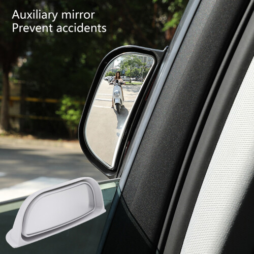 (Back) Universal Car Rear View Mirror Wide-angle Blind Spot Mirror B Pillar Rear 2