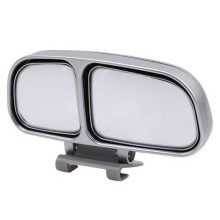 (Silver Right) Universal Mirror Adjustable Wide Angle Car Rear View Blind Spot Auxiliary