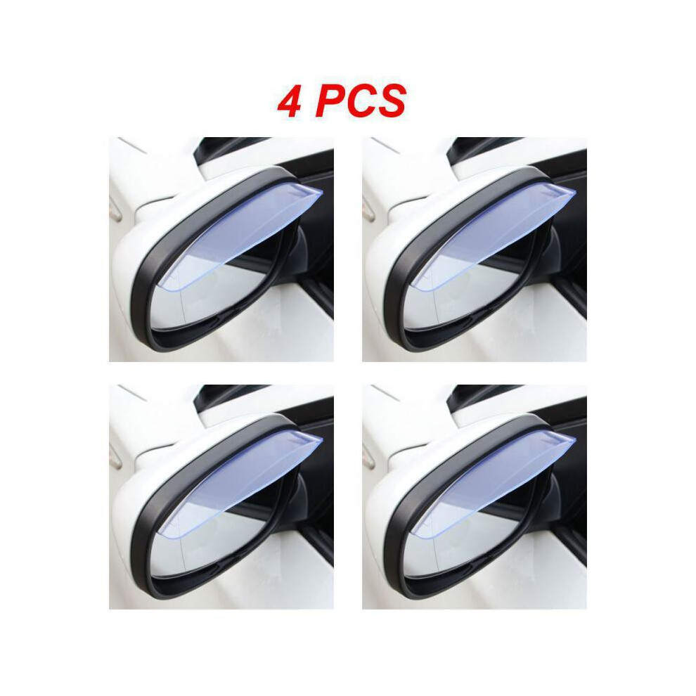 (Style B 4Pcs) 1~5Pcs Universal Pvc Car Rear View Mirror Sticker Rain Eyebrow Auto Side 9486291535406