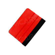 (Red 1 PCS) Auto Styling Vinyl Carbon Fiber Window Ice Remover Cleaning Wash Car Scraper