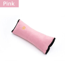 (Pink) Children Baby Safety Seat Belt Pillow Car Belt Plush Cushion Vehicle Shoulder