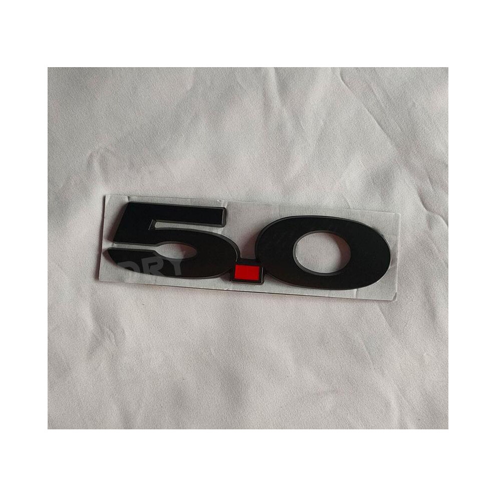 (Black) 3D 5.0 Emblem Discharge Label Sided Badge Decoration For Ford Mustang Black 9486291516870